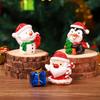 1pcMini Santa Claus Resin Ornaments Cute Christmas Tree Party Table Desktop Decoration Ornaments Gift