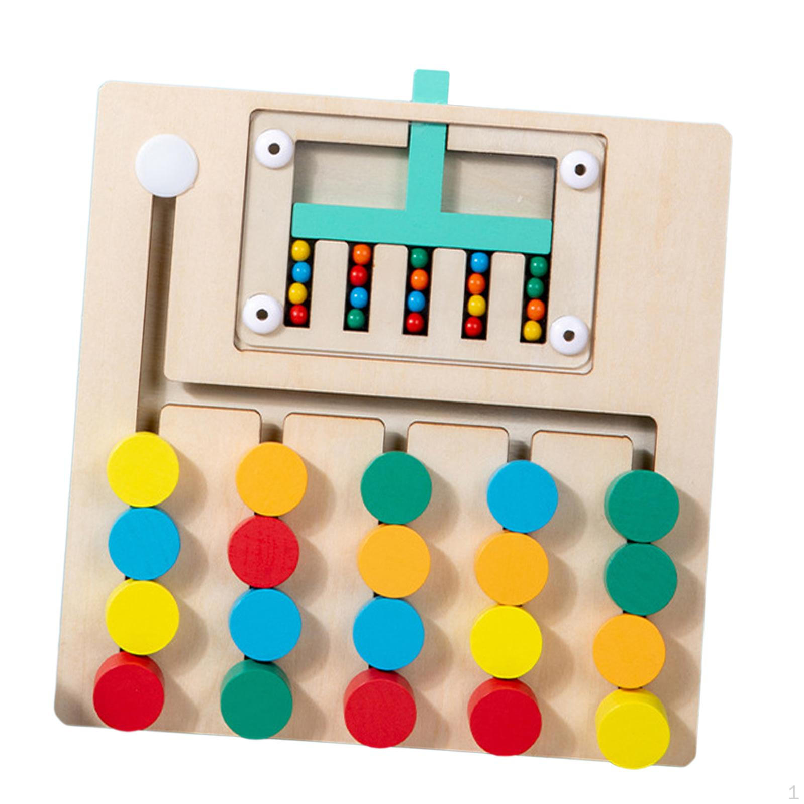 

Цветовая головоломка-слайд, развивающая мелкую моторику, деревянная, обучающая 5 Color