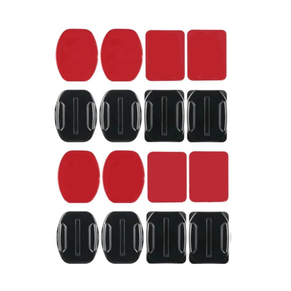 Adhesive Mounts For GoPro 13 12 9 8 7 5 Curved Flat Mounts  Sticky Pads for Go Pro Dji  SJCAM Action Camera Helmet Board Car