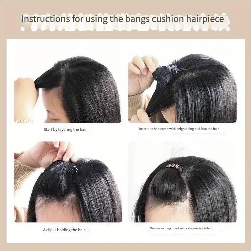 Pad de Păr Invizibil pentru Cap Plat, Pad pentru Breton, Înălțător Fluffy pentru Rădăcina Părului, Instrument de Îmbunătățire a Volumului Părului