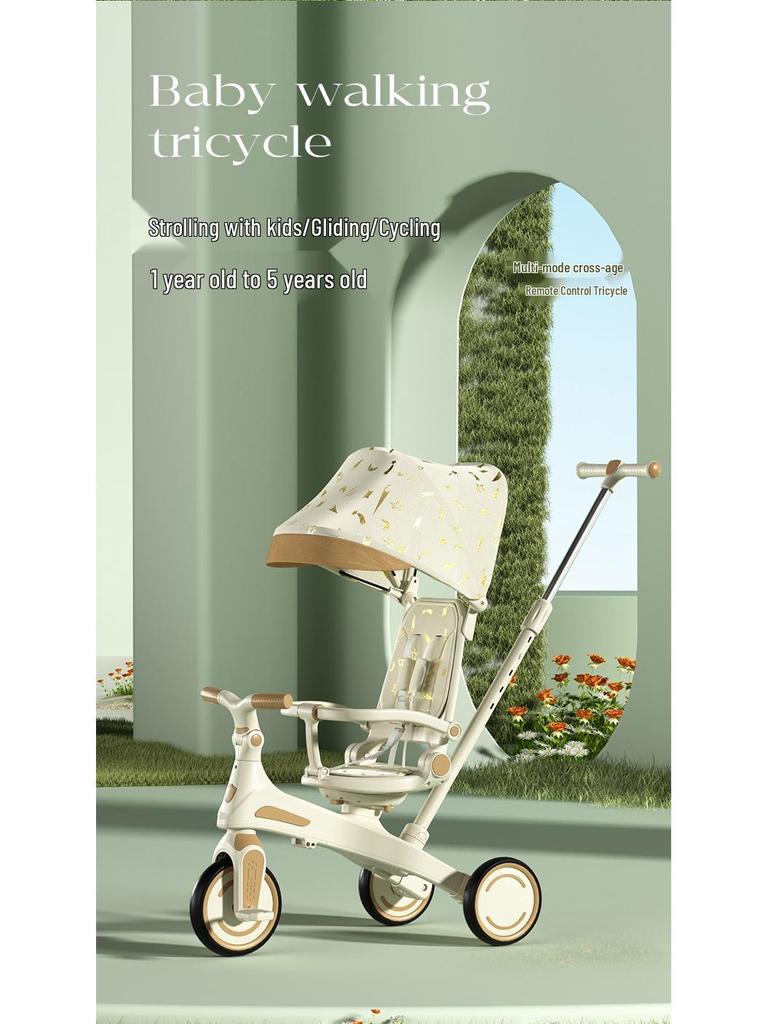 Multifunctional Children's Tricycle & Baby Stroller: 1-3 Years, Reclining, Lightweight Design