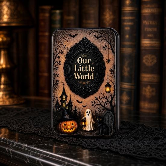 DIY Mini Po Frames Silhouette Tin Box Halloween Miniature Picture Display Storage Container