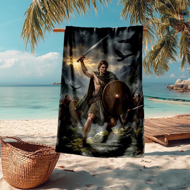 Ultra-Soft Beach Towel with Heroes of Gaul Theme,Ideal for Pool - Camping, Diving - Perfect Travel Essential, Vibrant Beach Towel.
