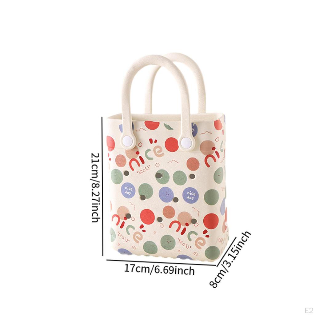 Hole Bag Waterproof Portable Beach Basket Shopping Storage Leisure Open Tote