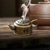 1pc Vertical Incense Burner Mini Alloy Hollow Incense Holder Portable Tabletop Ornament Home Aromatherapy Burner Desk Decoration