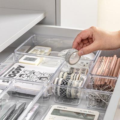 Acrylic Organizer Drawer Storage Box Makeup Organizer Clear Storage Organizer Boxes Plastic Desk Drawer Organizers Acrylic Box