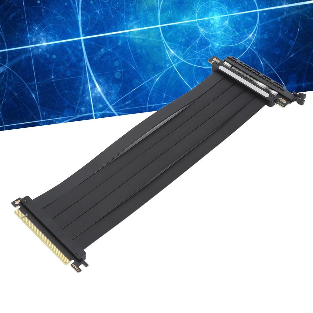 PCIe 4.0 X16 GPU Riser Cable 16X Flexible Cable High Speed Extension Port Adapter 180 Degree   Shielded PCIe Extension Cable
