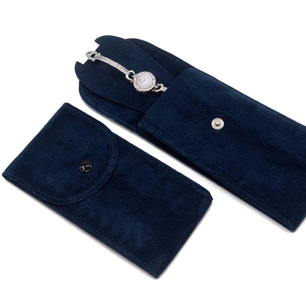 Button For Watch Storage Flannelette Pouch Watches Pockets Packaging Snap Bags Watch Storage Bag