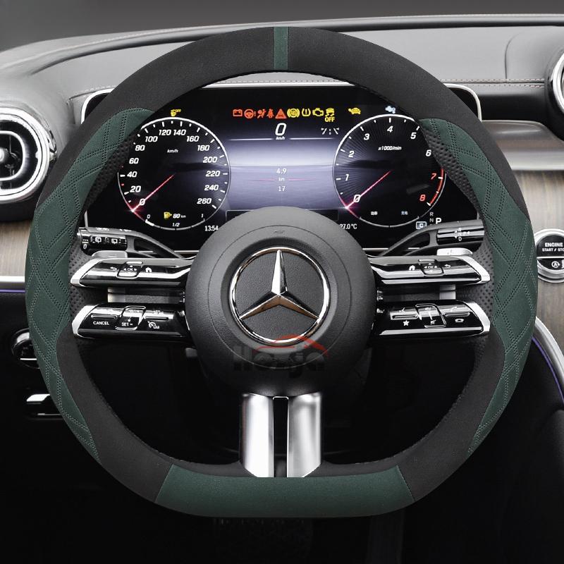 Suede Car Steering Wheel Cover for Mercedes Benz E GLC CLE CLA CLS C B A T GLA SLC 260 200 300 400 220 350 250 180 Accessories BG1