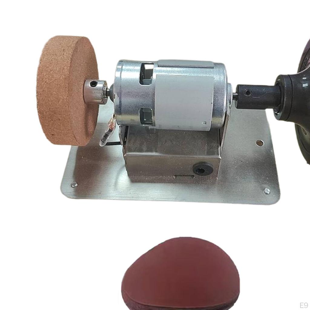 Mini Bench Grinder Grinding Tool 7 Speed Adjustable Crafting Polisher Benchtop Sander for Home