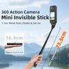 Adjustable Selfie Stick Extendable to 73.5cm Portable Design for Action Cameras Photography Aluminum Alloy Construction