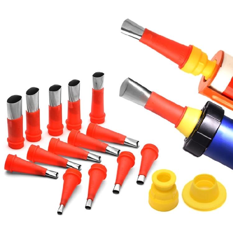 Complete Caulking Nozzle Tip Set 16Nozzles 6Bases AntiRust Tool For Perfect Kitchen Bathroom Wall Joint Finishing