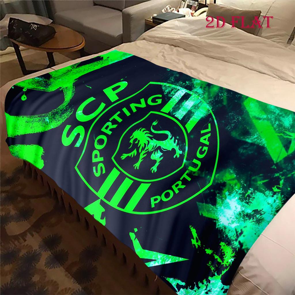 SCP Portugal: Green Emblem Excellence blanket Suitable for all seasons Camping trip Machine washable bedroom Christmas gifts