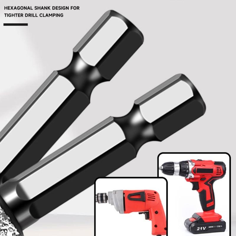 6-12mm Diamonds Drill Bit Set Drilling and Grinding Hexagonal Shank Diamonds Drill Bit Hole Saw for Ceramic Tile Granite