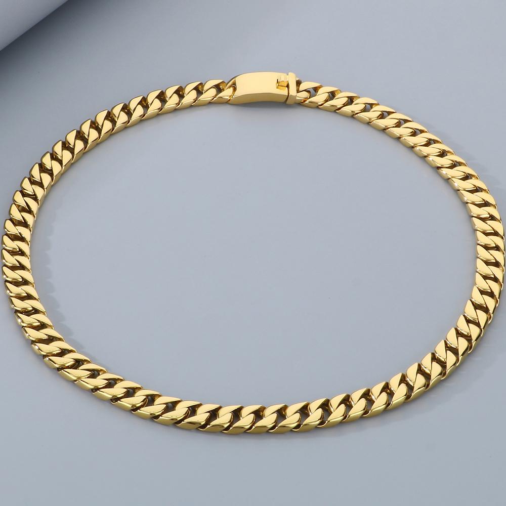 50/60CM Long 12MM Wide Cuban Link Chain Necklaces for Men Solid Stainless Steel On Neck Chains Party Male Jewelry Gifts 5 Color