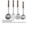 4PCS Kitchenware Set Stainless Steel Cooking Utensils with Anti-Slip Scalding Protection Handles Utensils for Kitchen Cafes Restaurants