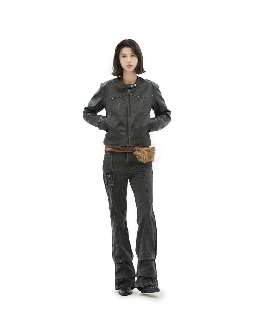 DEFGARMENTS Western Biker Leather Jacket [2Color]