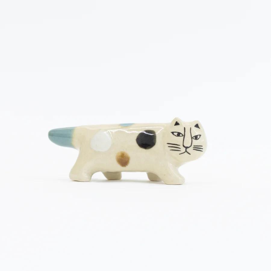 Lisa Larson Cat Mini Figure Pottery Ornament Japanese Mashiko Ware No.4 Japan FS