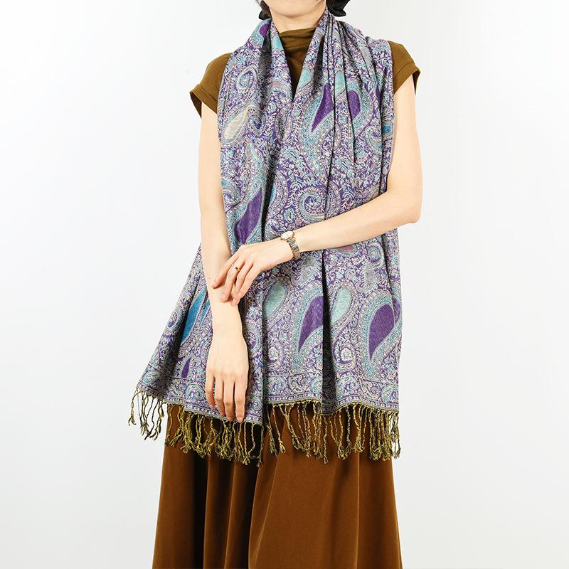 Spring and Autumn with large size shawl decoration long scarf long scarf women's fringed headscarf
