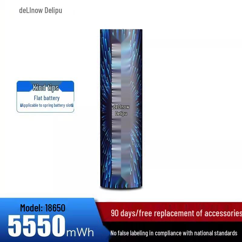 Delipow 18650 3.7V Lithium-Ion Battery 3500mAh for Flashlights and Small Fans