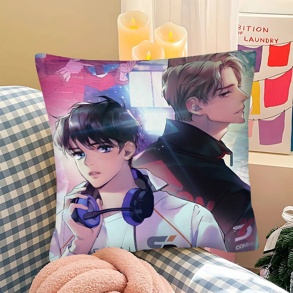 Anime S-Semantic Error Pillow Case Square Pillow Bedroom Sofa Leisure Comfort Cushion Car Living Room Home Decoration