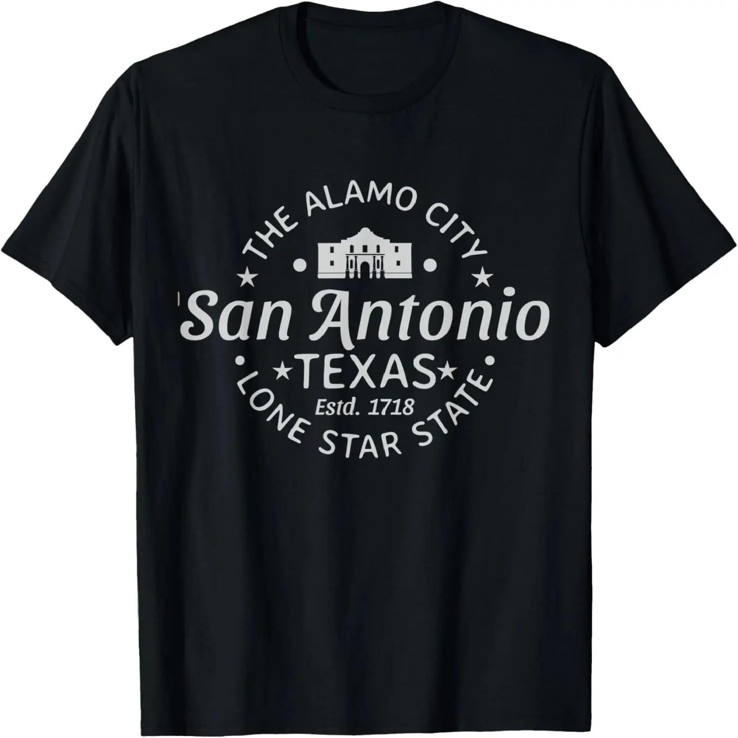 

San Antonio Texas Alamo City Estd 1718 Souvenir T-Shirt S чёрный