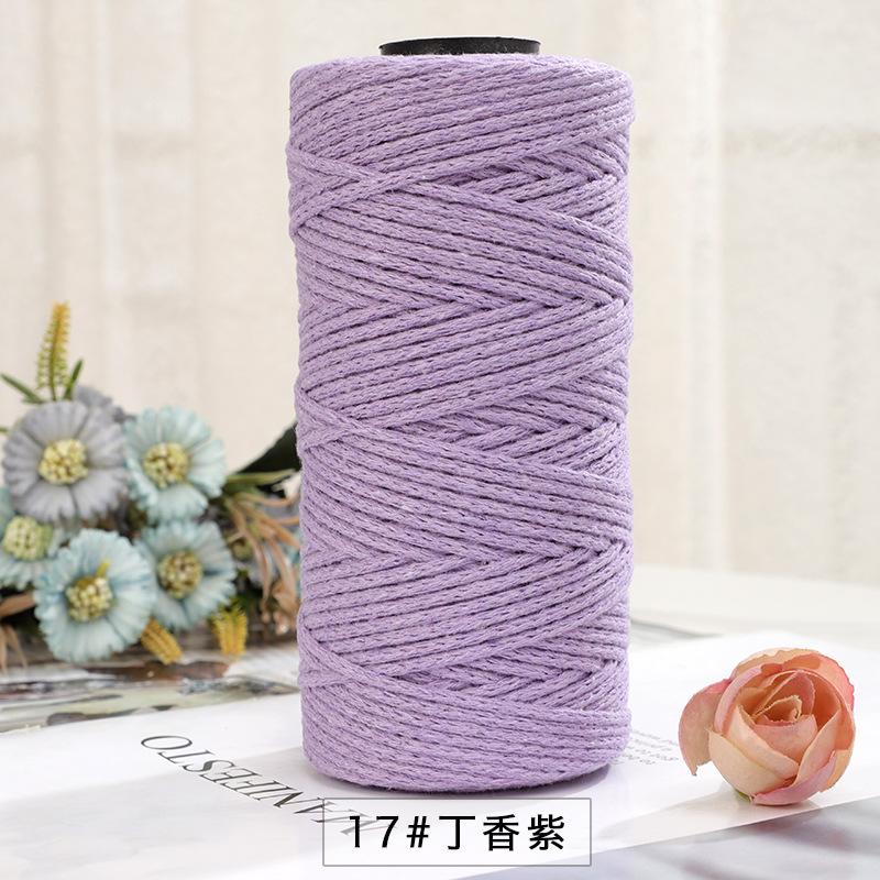 150g/150m 2mm Round Strand Hollow Yarn,European Hook Bag Core Diy Thread,Many Colors,Hand-knitted Crochet Matching Crocheting
