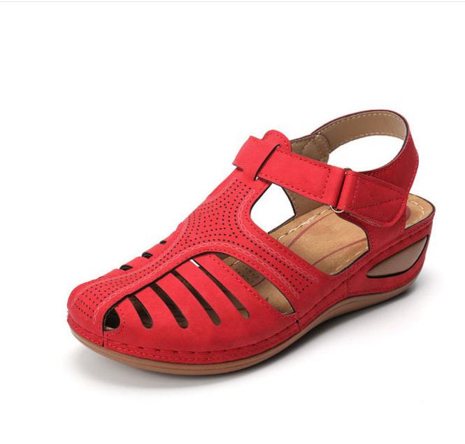 Skor Sandaler Kvinnor Sommar Öppen Tå Damskor Fest Sandaler För Kvinnor Kil Damskor Retro Kvinnosandal Skodon Kvinna