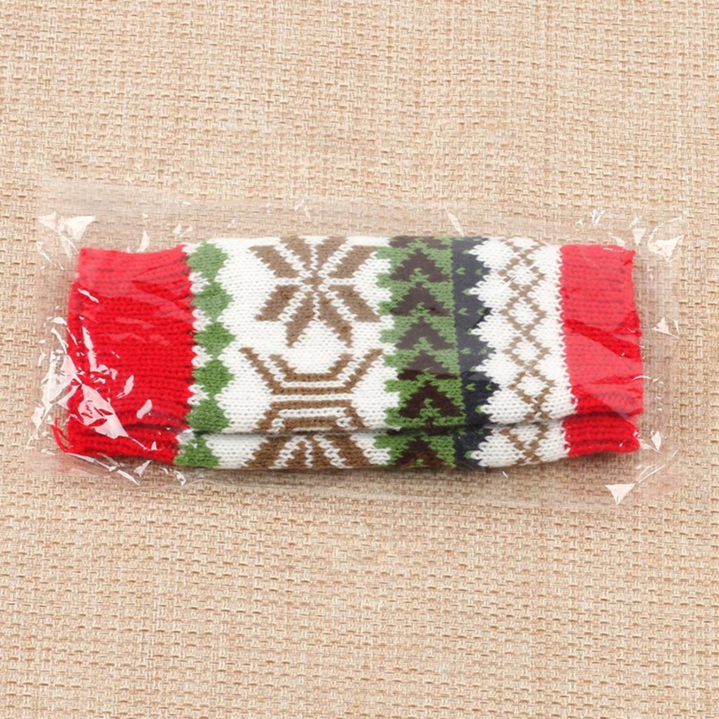 Christmas Pattern Mittens Stretchy Hand Gloves Female Winter Autumn Oversleeves Fingerless Gloves for Outdoor Activity