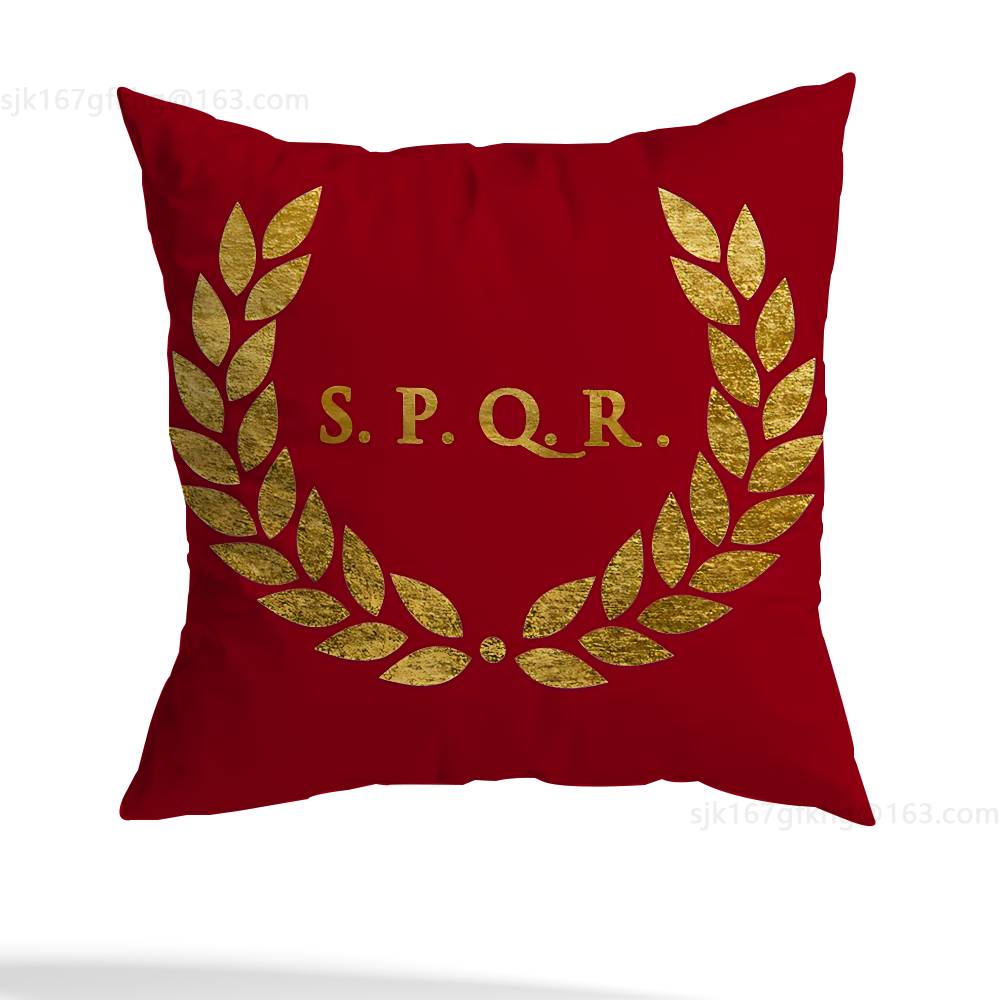 Retro Spqr Roman Empire Pillowcase Casual Style Decoration, Suitable for Home Decoration (excluding Pillow Core)