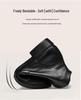 Men's Genuine Leather High-Top Side Zip Boots - Large Size, Plus Velvet Warm, Top Layer Cowhide, Fashionable for Autumn/Winter