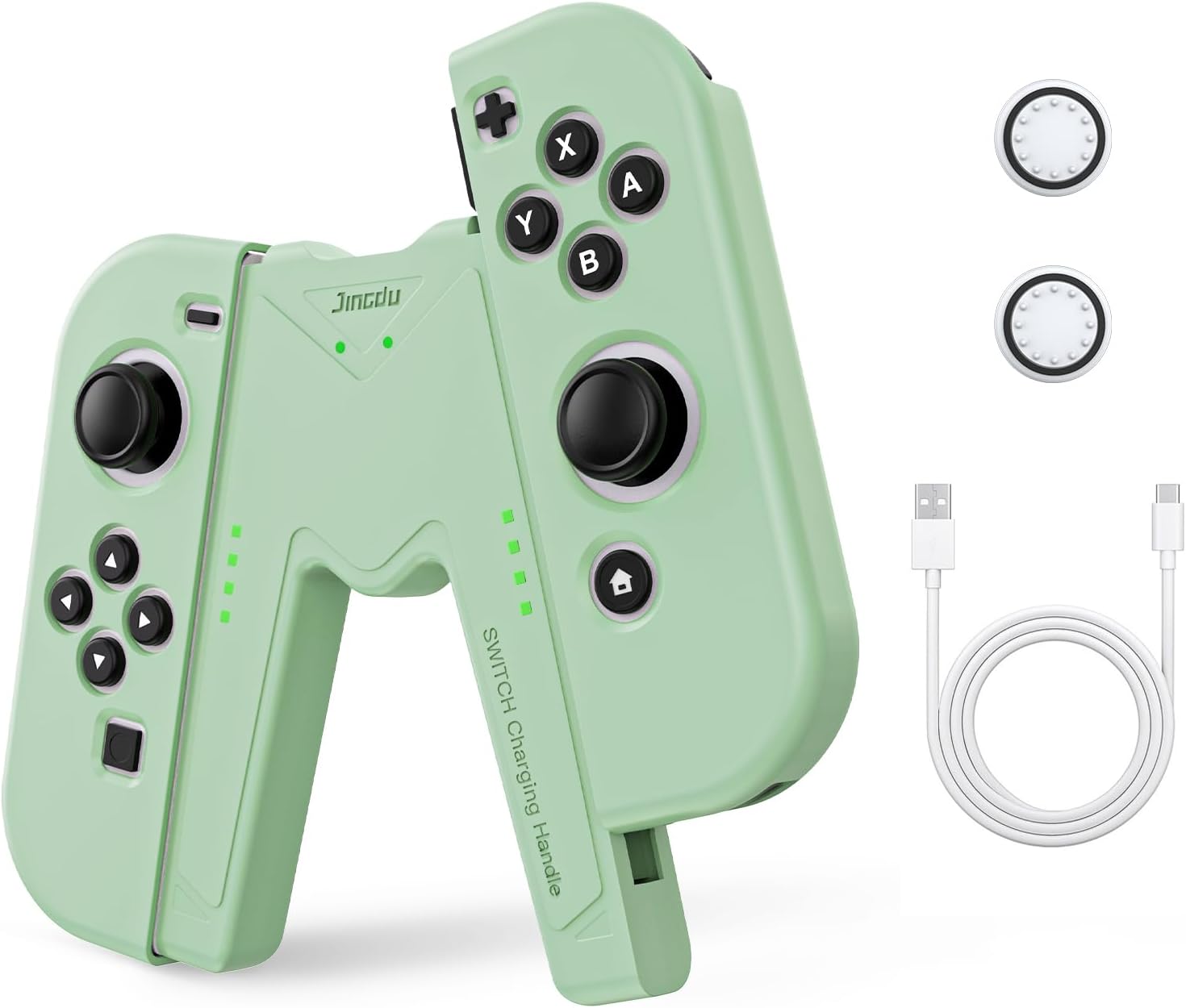 

Ручка для зарядки Switch Joy-Con, совместимая с коммутатором Nintendo и моделью OLED, играйте во время зарядки зелёный