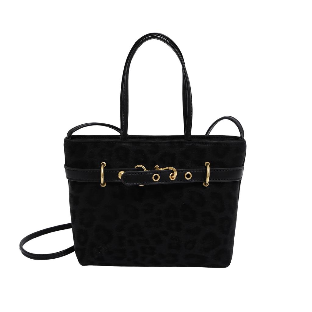 2025 Retro Leopard Print Women's Large Capacity Shoulder Crossbody Handbag