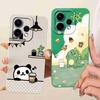 For Oppo Reno15 5G Case CPH2825 ilicone Back Cover For Oppo Reno 15C Reno15c 5G Cute Panda Cartoon Phone Cases Shockproof