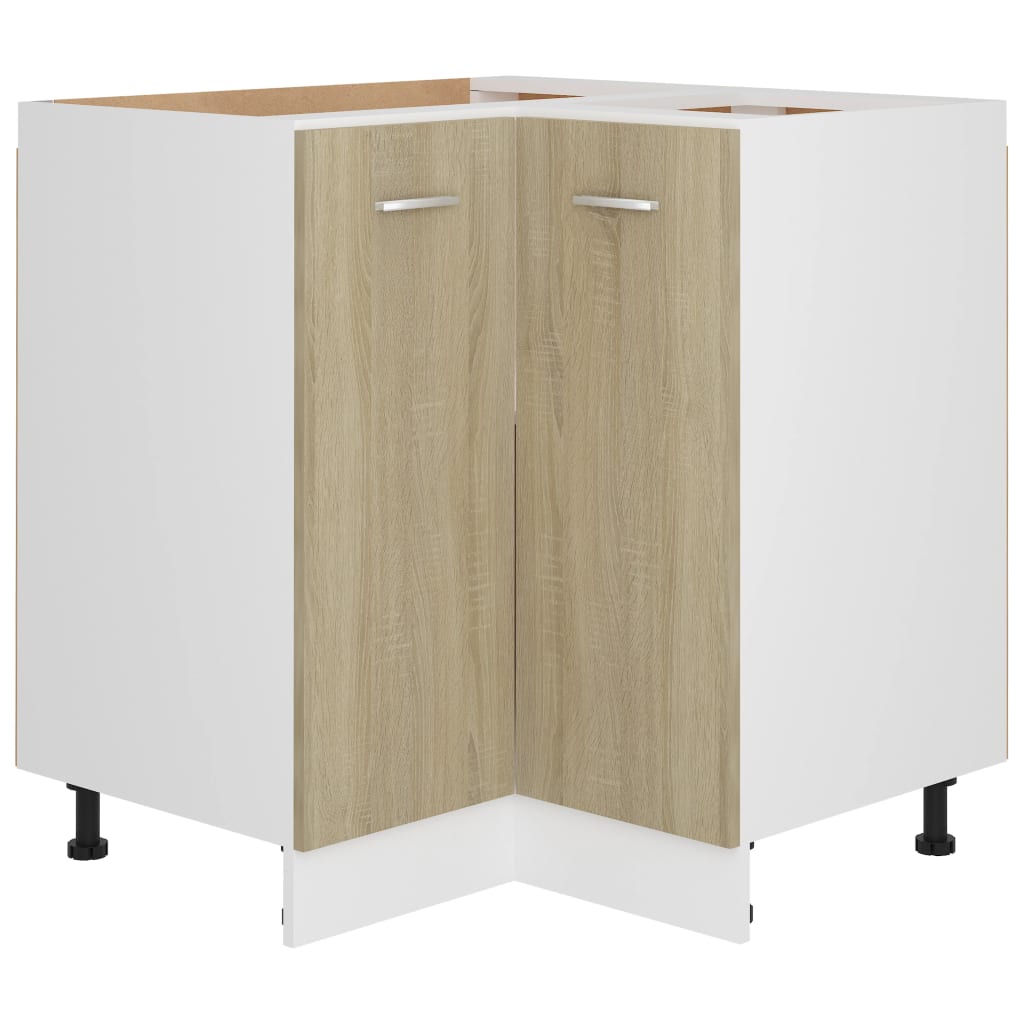vidaXL Eckunterschrank Lyon Sonoma-Eiche 75,5x75,5x81,5 cm Holzwerkstoff