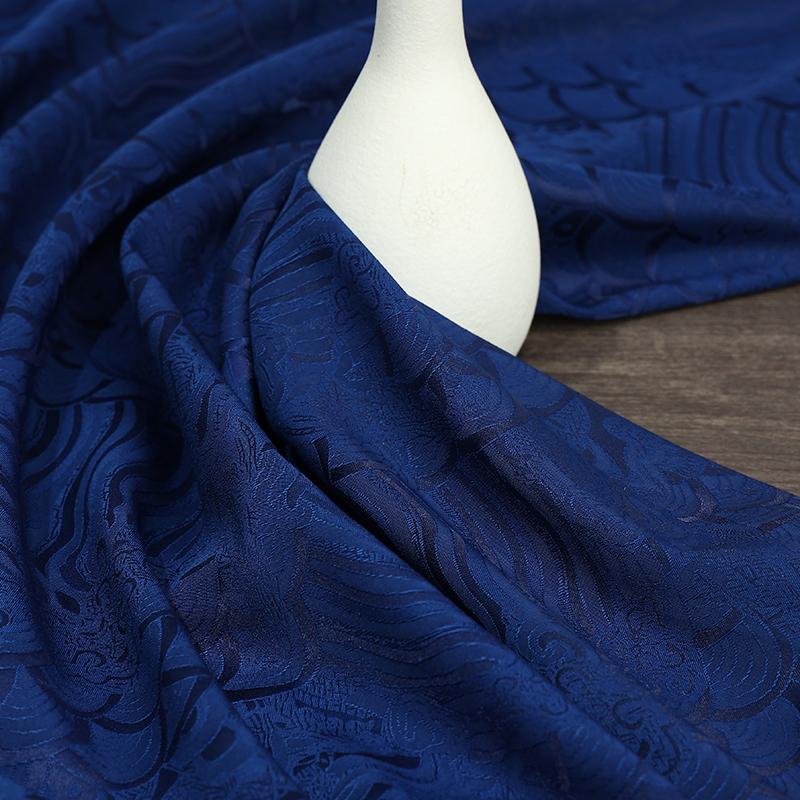 100cm Wave Jacquard Polyester Fabric for Clothes Dress Hanfu Horse Face Skirt Curtain DIY Sewing Anti Wrinkle Soft Cloth