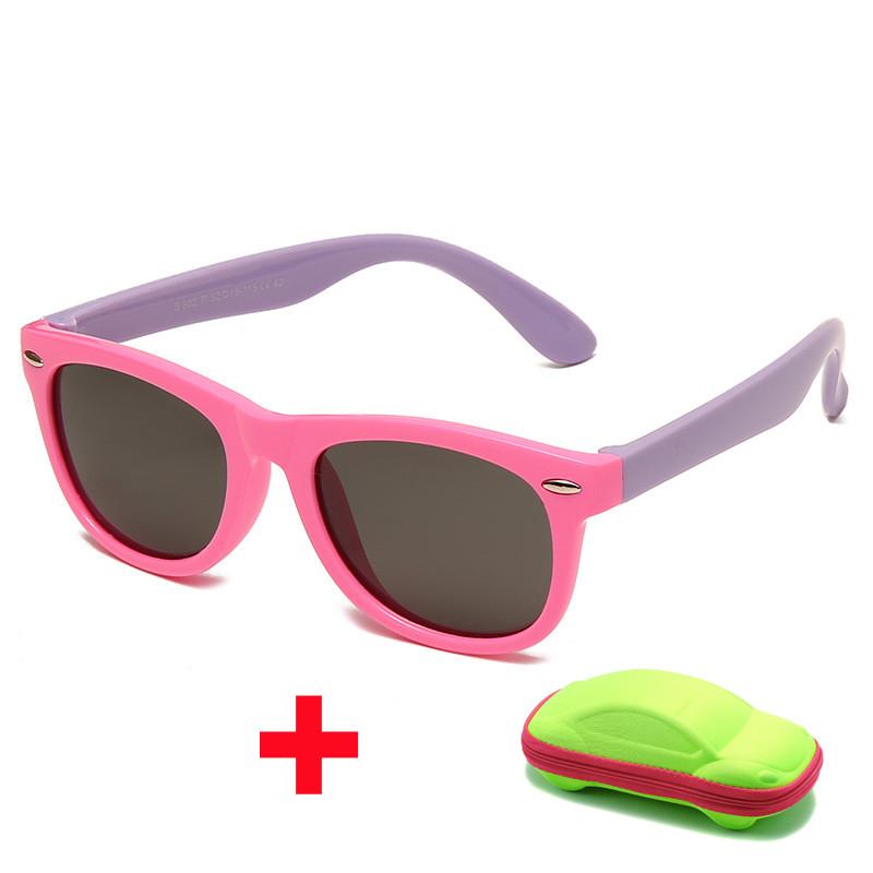 Children'S Silicone Sunglasses With Glasses Box Boys Girls Outdoor Goggles Sun Glasses Ac Lens Eyeglasses Baby Uv400 Eyewear