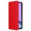 For Realme C67 4G/12 Lite 4G PU Leather Case Flip Wallet Rhombus Imprinted Magnetic Folio Cover