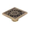 Kupfer Bodenablauf Quadratisch Retro Großes Durchflussvolumen Geruchsdicht Duschablauf für Badezimmer
