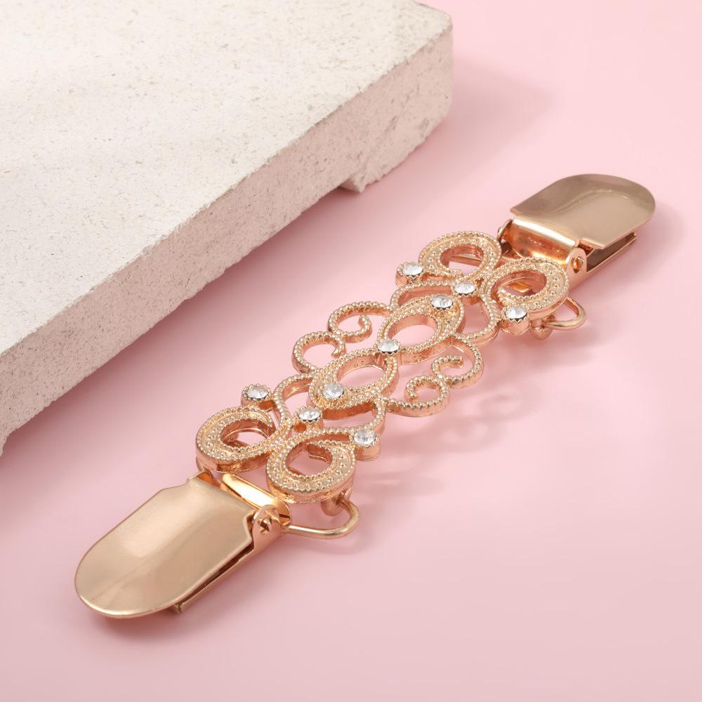 Elegant Buckle, Retro Personality Point Diamond Engraved Hollow Collar Buckle