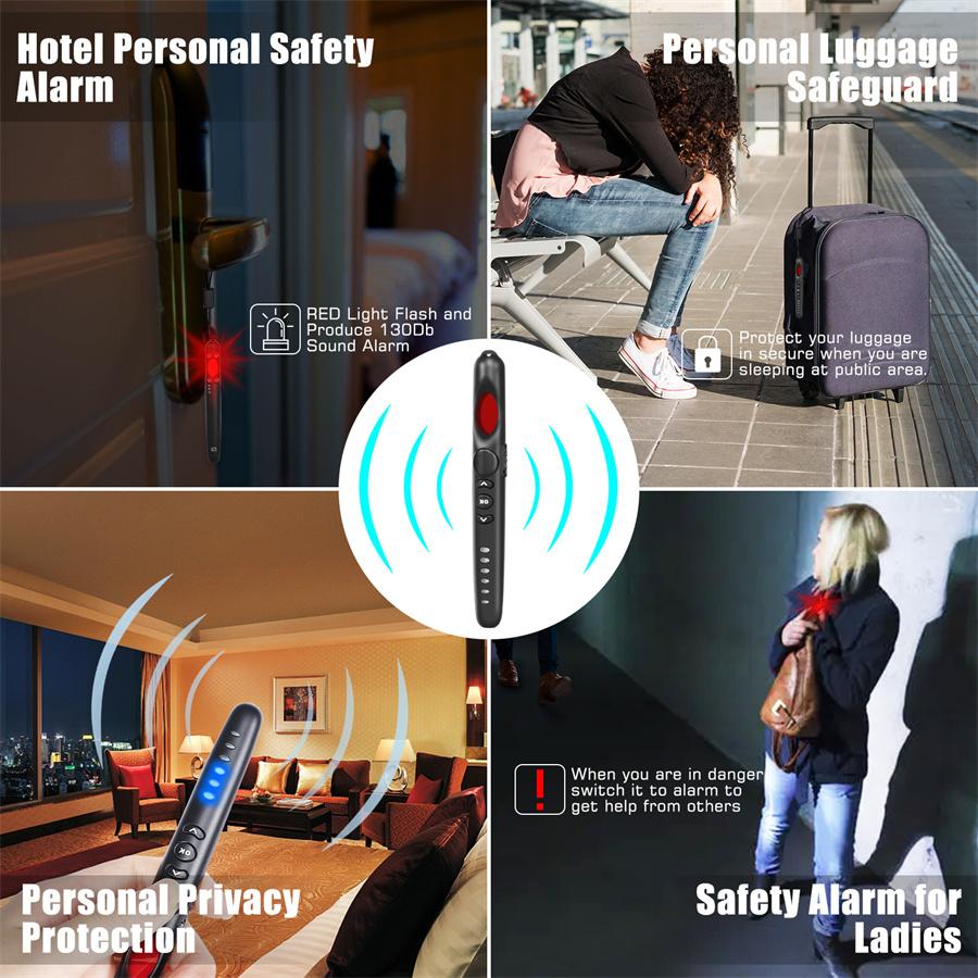 Anti Detector RF Finder Personal Safety Alarm Protection For Hidden Camera
