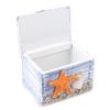 Mediterranean Style Wooden Jewelry Box Portable Small Storage Case(starfish)