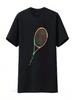 Tennis Player S For Women Colorful Racket T Shirt Vintage Washed Breathable Fashion Graphic Comfortable Stylish