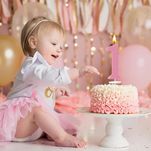 LIKENNY Birthday Number Candles, Numbers 0-9, Set of 10, for Celebrating Birthdays, Weddings, Graduations, and Cake Decorations (Random Colors)