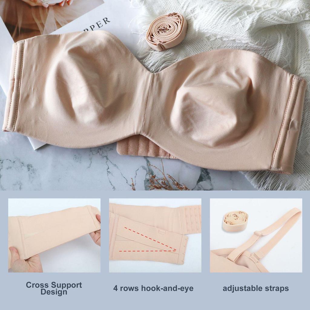 Seamless Invisible Push-Up Bra: Detachable Straps, Plus Size, European & American Style