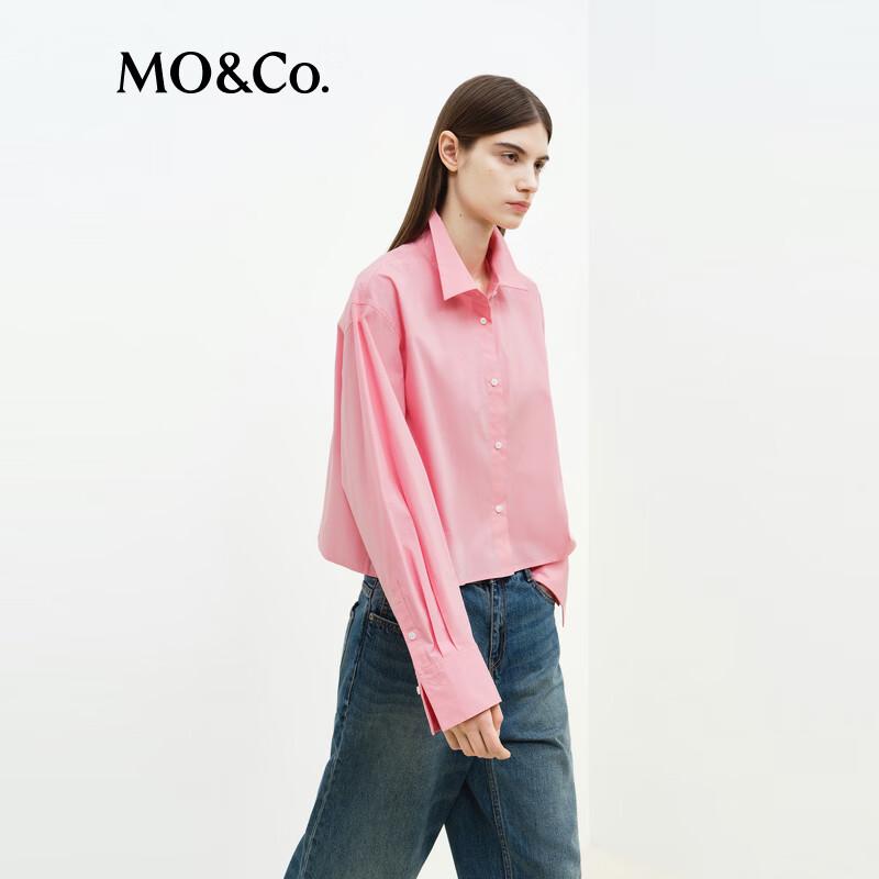 MO&Co. Women's Short Shirt Collar Cardigan