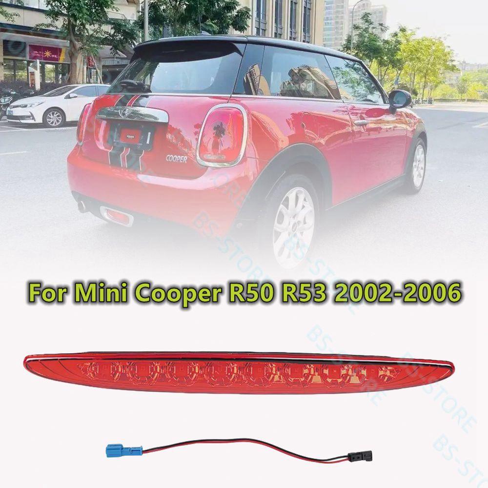 1x For Mini Cooper R50 R53 2002-2006 Car Third 3rd Brake Light Rear High Mount Stop Lamp Tail Light Smoked Red Lens 63256935789