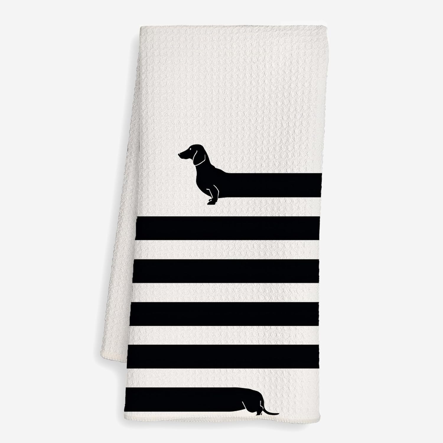 Mancheng-zi Такса Смешная Длинная Такса Кухонные Полотенца, Сосисочная Собака Декоративные Полотенца для Рук, 16x24 Дюйма