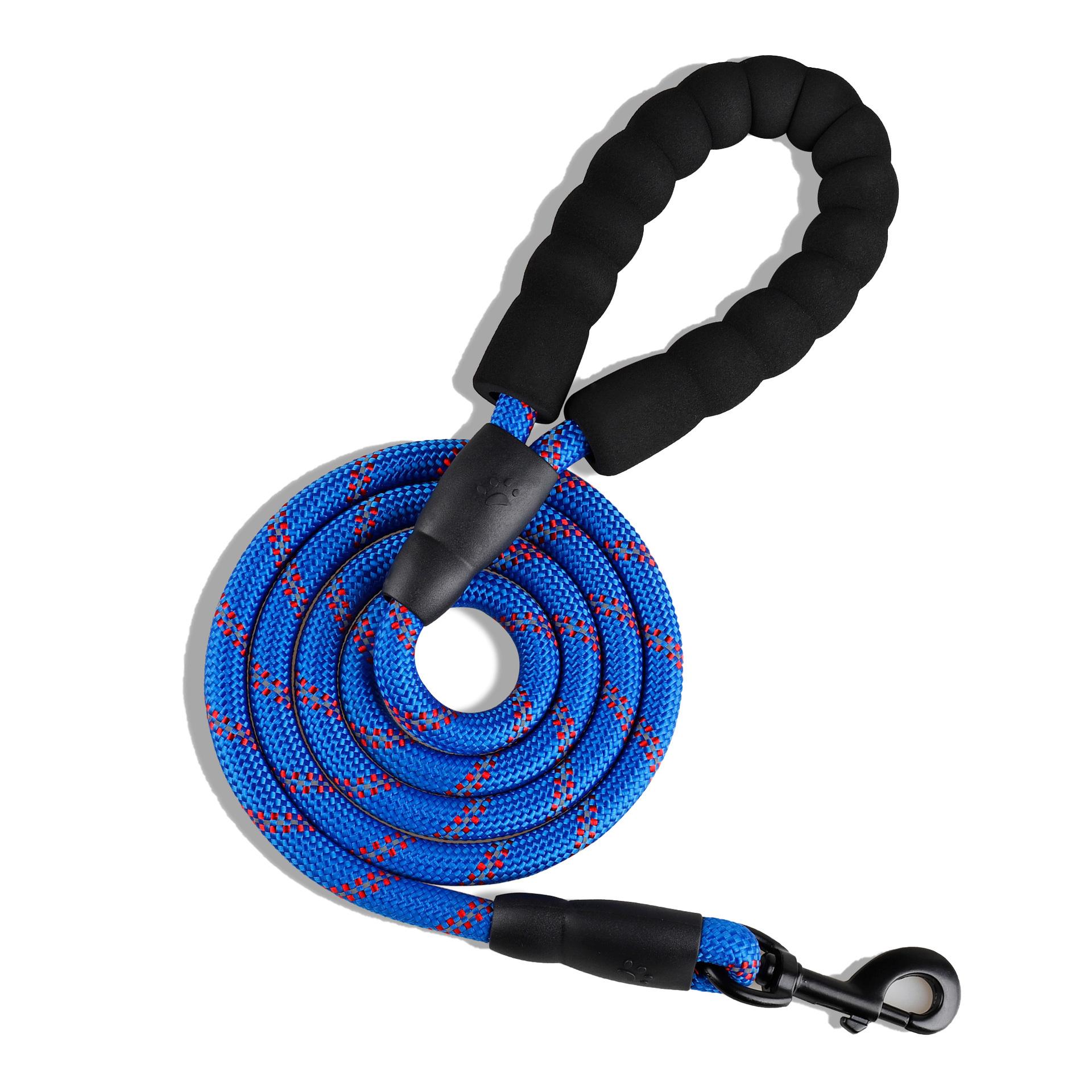 

Светоотражающий поводок для собак с удобной мягкой ручкой — двойная прочная тяговая веревка для сильных собак — повышение безопасности и контроля One Size