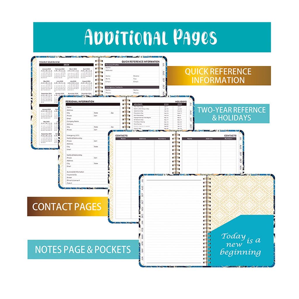2025 Color A5 Coil Notebook, 100g Offset Paper, 142 Pages, Suitable For Of-fice And School Supplies